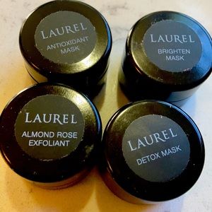 4 travel sized, 10 ml, Laurel Skin face masks